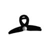 Pinza para el pelo elegante y elegante con forma de cruz y perlas flocadas para otoño e invierno, con cabeza grande en la espalda, de alta calidad, para mujer