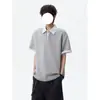 Camisa Polo de Verano con Diseño Patchwork, Falsa Dos Piezas, Moda Trendy de Alta Gama, Camiseta Versátil Casual para el Trabajo de Manga Corta para Hombre