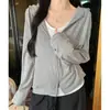 Sudadera con Capucha Marrón Estilo Coreano para Mujer Otoño 2026 Nuevo Estilo Petite Versátil Holgada Adelgazante Casual Manga Larga