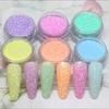 Color nuevo de fábrica polvo de lana para uñas polvo de azúcar fruta en polvo polvo de suéter brillante joyería para uñas polvo de azúcar al por mayor