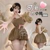 Lingerie Sexy Crocante Noturna Urso Role-playing Sem Tirar Boia de Cintura para Boate tamanho plus Uniforme Tentação Macacão sem Costas