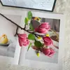 Alta imitação 3D flor de magnólia simulação decoração de mesa de sala de estar casa ornamentos florais de flores artificiais chinesas