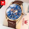 Star Zhang Zhilin respalda a los fabricantes de relojes de la marca Oli, venta al por mayor de reloj de cuarzo de calendario único para hombre, reloj para hombre