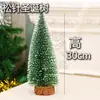 Mini Árbol de Navidad Cedro Mesa Pequeño Papá Noel Decoraciones Creativas para Ventana Adornos de Reno Muñeco de Nieve Regalos
