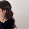 Grampo de Cabelo com Franja de Tecido Estampado de Leopardo Triângulo Menina Presilha Lateral Versátil Celebridade da Internet Retro Presilha Bb Presilha Lateral Fofa Presilha para Franja