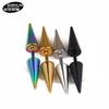 Pendientes de acero inoxidable con perforación de tornillo de titanio transfronterizos no alérgicos, pendientes de acero inoxidable, joyas divertidas no convencionales de Europa y América.