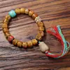 Pulsera de Hueso de Yak Estilo Tíbet con Grabado de Swastika, Pulsera Vintage Hecha a Mano para DIY, Cuentas de Oración Zen Estilo Chino