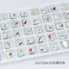 Dongzhou Rosa Sakura Recubierto Accesorios de Pedrería para Uñas Roca Dulce Corazón Retorcido Vidrio Puntiagudo Pedrería Brillante Adhesivo para Uñas Pedrería