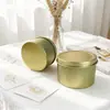 Lata Redonda Pequeña de Boca de Caballo Reciclable Ecológica Antioxidante para Velas de Aromaterapia, Recuerdos de Boda, Caja de Hierro, Lata de Estaño