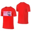 Algodão Transfronteiriço t Rosa Americano Charlie Kirk Camiseta Masculina Feminina Casual Gola Redonda Manga Curta