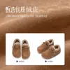 Zapatos Birkenstock para Niñas Suela Suave Zapatos Forrados de Felpa 2026 Nuevos Zapatos de Cuero para Niños Zapatos de Algodón de Invierno para Niños Grandes Zapatos Cálidos de Invierno Más Algodón