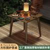 Mesa de Té para Uso Doméstico en la Sala de Estar, Adecuada para Preparar Té, Calentar Fuego, Fondue y Barbacoa; Mesa redonda pequeña para uso en interiores, juego completo de electrodomésticos para el hogar