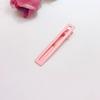 Pinza de pato rectangular mate para macarrón, clip hueco para el pelo de niños, pintado a mano para bricolaje, resistente a los arañazos, pintura brillante