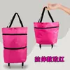 Carrito de Compras Plegable con Ruedas, Carrito de Compras Portátil, Carro de Mano con Bolsa de Compras