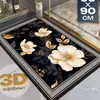 Tapete de Entrada de Casa com Design de Flor Visual 3D Estilo Europeu e Americano em Estoque, Tapete de Banheiro Resistente ao Desgaste e Absorvente de Diatomito