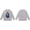 Versión de Gama Alta Comercio Exterior Transfronterizo Bape Cabeza de Mono Marca de Moda Sudadera con Estampado de Cuello Redondo Moda Casual Nueva para Otoño e Invierno para Hombres y Mujeres