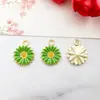 1 Flor de Margarita DIY Accesorio de Joyería de Aleación Esmalte Dibujos Animados Accesorio para el Cabello Pendiente Llavero Colgante