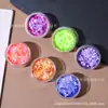 Lentejuelas de Colores Brillantes Populares 11 Colores Mezclados Polvo de Brillo Pegamento para Uñas DIY Joyería Lentejuelas Luminosas