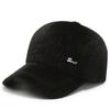 Chapéu Masculino de Inverno Lã Boné de Pato Meia-Idade e Idosos Espessado Quente Proteção para Ouvido Chapéu de Baseball de Velho Avô Boné de Pai