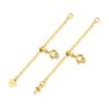 Plata de Ley 925 Chapada en Oro Rosa de 18K Cadena Extendida Color Oro Collar de Oro Chopin Pulsera Más Cadena Larga de Cola Accesorios DIY