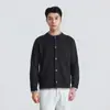 Também Pare 2026 Feriado de Outono Conjunto de Duas Peças Suéter Cardigan Masculino Preguiçoso Malha Pesada Roupa Exterior Suéter Jaqueta com Toque de Luxo