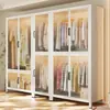 Armario de acero de estilo moderno para ropa de bebé, estable y duradero, a prueba de polvo, colgable, armario modular con almacenamiento compartimentado