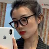 Armazón Negro Arroz Uña Armazón de Lentes Celebridad de Internet Armazón Pequeño para Mujer Estilo Coreano TikTok Celebridad de Internet Mismo Estilo Moderno Liso 18016 Espejo Plano
