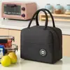 Bolsa Térmica para Marmita em Tecido Oxford, Bolsa de Almoço Portátil para Trabalho e Escola, Moderna e Simples