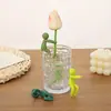 Pequeño Marco de Soporte para Plantas para Decoración, Cultivo y Fijación de Plantas; Adecuado para Plantas en Maceta, Enredaderas y Flores; Clip de soporte de plástico
