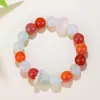 Populares en el comercio exterior, pulseras de cuentas hechas a mano para hombres y mujeres para aliviar la ansiedad, pulseras de la suerte del zodíaco de cristal natural europeas y americanas