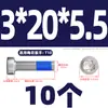 Tornillos de Acero Inoxidable 304 de Cabeza Baja Antiaflojamiento y Antichoque para Pegamento, Cabeza Delgada, Pegamento Azul Interno Torx M2M3-M8