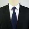 Estudiantes Hombres y Mujeres Rojo Azul Negro Monocromático Color Sólido Vestido de Trabajo Profesional Cremallera Fácil de Tirar Corbata Perezosa Cremallera Casual