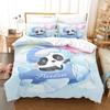 Conjunto de três peças de lençol e fronha com estampa digital para amostras de mapas podem ser encomendados fabricantes transfronteiriços de têxteis para o lar roupa de cama panda