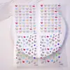 Pegatinas populares transfronterizas de arte para uñas de corazón de mariposa y fruta, calcomanías 5D en relieve para funda de teléfono, planificador, accesorios para uñas, venta al por mayor