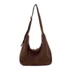 Nuevo bolso de hombro de gamuza 2026 para mujer, bolso cruzado retro de gran capacidad, estilo coreano, bolso tipo albóndiga de cuero suave versátil para el trabajo