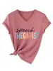 Amazon eBay sitio independiente moderno versátil elegante mujer cuello en V logopeda camiseta de manga corta