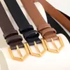 2025 Nuevo Cinturón de Cuero Genuino para Mujer Personalidad de Moda Hebilla de Pin Accesorio de Moda Cinturón para Jeans Fábrica Stock Listo