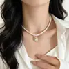 Collar de perlas, moderno, versátil para el uso diario, estilo francés, artístico, retro, simple, exquisito, con un toque de lujo y sofisticación, un collar chic y elegante