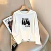 Bestseller de Almacén Lightning Marca de Moda Camiseta de Manga Larga para Mujer 2026 Otoño Invierno Holgada Gato Versátil Top de Pareja Transfronterizo Comercio Exterior