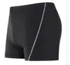 Bermuda de Natação Masculina Anti-constrangimento Nova Cor Sólida Secagem Rápida Calça de 5 Pontos Solta Ângulo Reto Alta Elasticidade Roupa de Banho Masculina