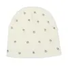Fabricante Transfronteiriço Chapéu de Tricô com Strass Tendência Comércio Exterior Moda Outono e Inverno Chapéu de Lã Quente Venda Quente Diamante Atacado Adulto