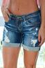 Shorts de Mezclilla Casual de Pierna Recta, de Moda, Cómodos, Ajustados, de Cintura Alta, Transfronterizos Europeos y Americanos para Mujer