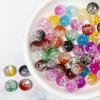 50/pacote de contas de cristal de pipoca acrílico duas cores corda de cabelo pulseira pipoca cristal contas soltas acessórios de joias