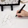 Placa Quadrada de Madeira para Assinaturas de Casamento Transfronteiriça Coração de Madeira Criativo para Bênçãos de Casamento Decoração de Casamento em Forma de Coração Livro de Mensagens para Convidados
