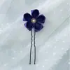 Horquilla de Flor de Jade Hetian y Sakura, Empaquetada Individualmente, Nuevo Estilo Chino Ceremonia de Apertura Accesorio para el Cabello Rojo Retro, Hecho a Mano