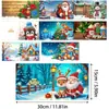 Tarjetas de Felicitación Navideñas Populares Transfronterizas Multiserie Hechas a Mano con Diamantes Juego de 9 Piezas con Sobres Pegatina de Diamante Dibujos Animados Juego de 6 Piezas