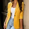 2026 Moda Femenina Estilo Europeo y Americano Nuevo Elegante Blazer Ajustado con Diseño de Solapa y Botón Único Chaqueta de Traje de Manga Larga