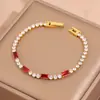 Pulseira Popular Transfronteiriça, Pulseira de Coração de Amor Zircônio Inoxidável de Aço Titânio, Pulseira de Nicho de Luxo de Alta Qualidade para Mulheres