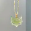 Novo Pingente de Máscara de Raposa Estilo Chinês Colar Tecido à Mão Estilo Chinês Nicho Design Personalizado Corrente de Clavícula de Alta Qualidade para Mulheres