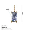 Estilo de Lujo Accesible Ins Francés Colgante Exquisito DIY Acero Inoxidable Chapado en Oro de 18K Coloridos 6*3mm Rectangulares Geométricos Accesorios